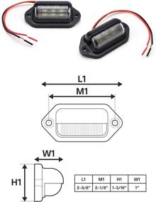 img 3 attached to 🚚 iJDMTOY (Pack of 2) 12V 6-SMD LED Lamps for Truck, SUV, Trailer, Van - Ideal for License Plate Lights, Step Courtesy Lights, Dome/Cargo Lights, Under Hood Lights, and More