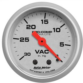 img 1 attached to 📊 Auto Meter 4384 Ultra-Lite Mechanical Vacuum Gauge - High-Accuracy, 2.3125 in. Diameter