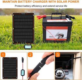 img 3 attached to 🔋 Aeiusny 10W 12V Солнечная панель Зарядное устройство для автомобильных аккумуляторов: Эффективное зарядное устройство для автомобилей, RV, лодок и многое другое!