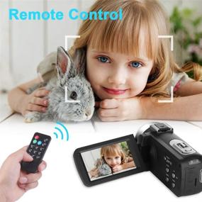 img 1 attached to Enhanced Video Camera Camcorder: 4K Ultra HD, Zoom, Live Streaming, YouTube Recorder – Stabilizer, Remote Control, 16X Digital Zoom, 2 Batteries!