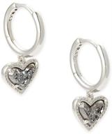 kendra scott earrings rhodium platinum logo