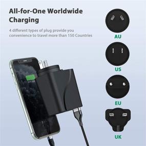 img 1 attached to 🔌 RoyPow 36W USB C Charger with Car Cigarette Lighter Socket & 3-Ports Wall Charger, 18W PD3.0 Travel Plug 110V/120V to 12V/3A AC to DC Converter Power Adapter for iPhone, Galaxy, Pixel, iPad