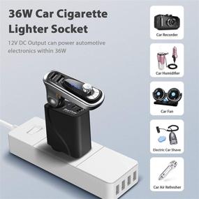 img 2 attached to 🔌 RoyPow 36W USB C Charger with Car Cigarette Lighter Socket & 3-Ports Wall Charger, 18W PD3.0 Travel Plug 110V/120V to 12V/3A AC to DC Converter Power Adapter for iPhone, Galaxy, Pixel, iPad