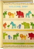 hallmark golden thread baby shower card with adorable jungle animals logo
