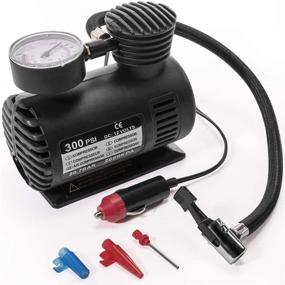 img 4 attached to 🔧 Stark Portable 12v Electric Air Compressor Tire Inflator Pump with Pressure Gauge, Nozzle Adapters - Ideal for Motorcycle, Automobile Tires & Inflatables