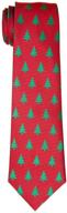 🎄 retreez 8-10 years boy's tie with christmas tree pattern - woven microfiber logo