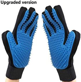 img 1 attached to [Enhanced Version] Pet Grooming Glove - Efficient Hair Remover Gloves - Gentle Deshedding Brush - Massage Glove with Enhanced Five Finger Design - Ideal for Dogs & Cats with Short & Long Fur - 1 Pair