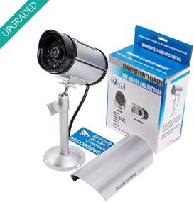 img 3 attached to 🎥 WALI Bullet Dummy Fake Surveillance Security CCTV Dome Camera (TC-S1) - Indoor/Outdoor with LED Light + Security Alert Sticker Decals, Silver