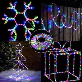 img 2 attached to 🎄 Lyhope Christmas Rope Lights - 33ft 240 LED Multi-Color String Lights, Waterproof & Low Voltage - Connectable Tube Lights for Outdoor & Indoor Xmas Decor, Patio, Pool, Boat, Deck Lighting