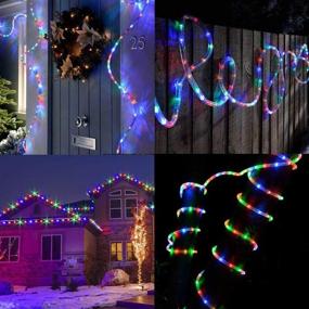 img 1 attached to 🎄 Lyhope Christmas Rope Lights - 33ft 240 LED Multi-Color String Lights, Waterproof & Low Voltage - Connectable Tube Lights for Outdoor & Indoor Xmas Decor, Patio, Pool, Boat, Deck Lighting