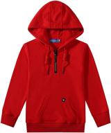 👦 camii mia big boys half-zip hoodie with kangaroo pocket - pullover hoodies for boys logo