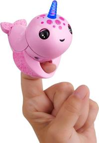 img 4 attached to WowWee Fingerlings Light Narwhal Interactive