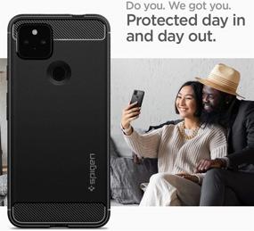 img 3 attached to Чехол Spigen Rugged Armor для Google Pixel 5a - матовый черный - разработан для Pixel 5a 5G (2021)