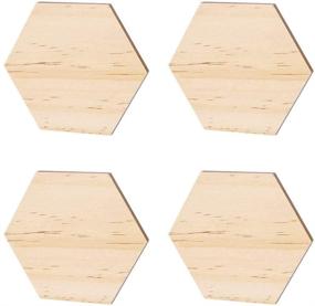 img 1 attached to 🌲 SUPVOX 9cm Hexagon Wood Slices Ornaments - 25Pcs Craft DIY Decoration Wood Slabs