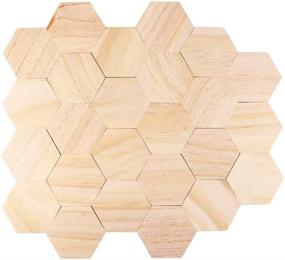 img 2 attached to 🌲 SUPVOX 9cm Hexagon Wood Slices Ornaments - 25Pcs Craft DIY Decoration Wood Slabs