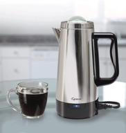 ☕ stainless steel capresso 12-cup percolator coffee maker logo