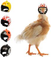 🐓 genriq 4pcs chicken helmet - ultimate head protection for parrots, chickens & ducks: funny pet safety hat costume! logo