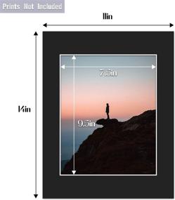 img 3 attached to 🖼️ 20-Pack of 11x14 BLACK Picture Mats with White Core Bevel Cut for 8x10 Photos by Golden State Art