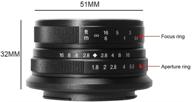 📷 7artisans 25mm f1.8 aps-c manual focus fixed lens for fujifilm x-series cameras - black logo