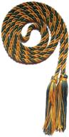 🎓 stylish graduation honor cord two-color braided - grad days (gold green) logo