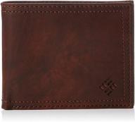 columbia blocking slimfold wallet brown men's accessories for wallets, card cases & money organizers logo