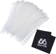 outus 1000 pack 4 inch nylon cable mini zip ties: clear white self-locking small cable ties. logo