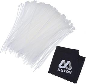 img 4 attached to Outus 1000 Pack 4 Inch Nylon Cable Mini Zip Ties: Clear White Self-Locking Small Cable Ties.