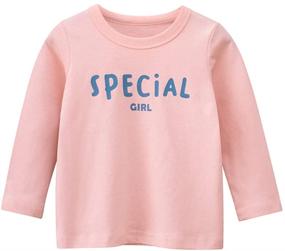 img 1 attached to CesAnnees Toddler Little Girls' Crewneck T-Shirts - Clothing for Girls