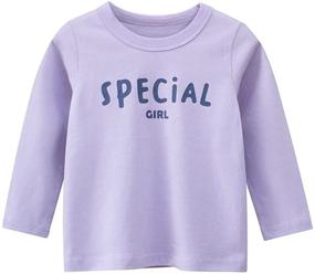 img 2 attached to CesAnnees Toddler Little Girls' Crewneck T-Shirts - Clothing for Girls