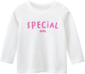 img 3 attached to CesAnnees Toddler Little Girls' Crewneck T-Shirts - Clothing for Girls