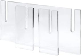 img 1 attached to 🖥️ Red Co. Clear Acrylic Computer Monitor Stand Riser - 16 x 8 x 3.5 inch Home Office Desktop Organizer