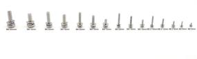 img 3 attached to Complete Stainless Steel Screws Assortment Kit with Spring Washer and 🔩 Plain Washers: HVAZI M2 M2.5 M3 M4 M5 M6 Phillips Pan Head Screws