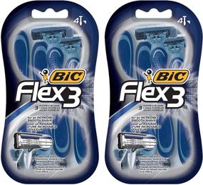 img 3 attached to 🪒 Bic Flex 3 Men's Shaver - 4 Count, 2 Pack: Efficient Shaving Solution for Men