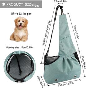 img 1 attached to 🐾 HALOVIE Pet Sling Carrier: Breathable Mesh Dog Sling for Small Dogs & Cats Under 15lb - Hands-Free Shoulder Bag with Adjustable Strap & Zipper