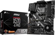 высокопроизводительная материнская плата msi pro amd x570 am4 atx ddr4-sdram для увеличения производительности и игр. логотип