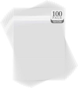 img 4 attached to Pack of 100 Golden State Art Acid-Free 16 3/8x 20 1/8 inches Crystal Clear Sleeves Storage Bags for 16x20 Photo Framing Mats and Mattes