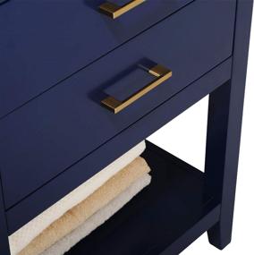 img 1 attached to 🚽 LUCA Kitchen & Bath LC20FBP Dublin 20" Bathroom Vanity Set in Midnight Blue with Porcelain Top Integrated