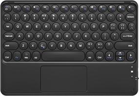 img 4 attached to Wireless Rechargeable Bluetooth Keyboard With Smart Trackpad Tablet Accessories
