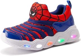 img 2 attached to YUNICUS Toddler Lighted Sneaker Toddles 👟 Boys' Shoes: Sneaker Style for Active Kids