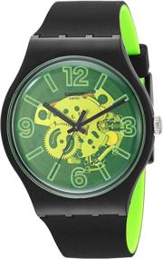 img 3 attached to ⌚ Стильные женские наручные часы Swatch с кварцевым механизмом и силиконовым ремешком для повседневной носки