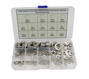 img 3 attached to 350PCS Stainless Steel E-Clip Assortment Set - External Retaining Ring for Enhanced SEO