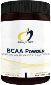 img 4 attached to Branched Chain Amino Acids (BCAA) Powder with L-Glutamine - Muscles and Workout Support Supplement - Orange Flavored Drink Mix for Enhanced Performance (30 Servings / 270g)