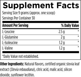 img 1 attached to Branched Chain Amino Acids (BCAA) Powder with L-Glutamine - Muscles and Workout Support Supplement - Orange Flavored Drink Mix for Enhanced Performance (30 Servings / 270g)