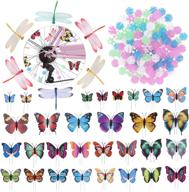 🚲 bicycle decor set: 108pcs luminous plastic round spoke beads, 30pcs butterfly clips, and 6pcs dragonfly clips for bike wheels логотип