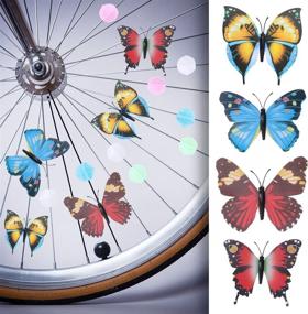 img 2 attached to 🚲 Bicycle Decor Set: 108pcs Luminous Plastic Round Spoke Beads, 30pcs Butterfly Clips, and 6pcs Dragonfly Clips for Bike Wheels