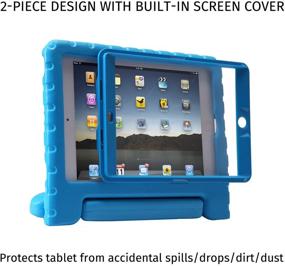 img 1 attached to HDE Case For IPad Mini 1 2 3 Kids Shockproof Bumper Hard Cover Handle Stand With Built In Screen Protector For Apple IPad Mini 1St 2Nd 3Rd Generation (Blue)