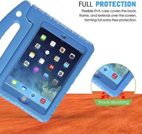 img 2 attached to HDE Case For IPad Mini 1 2 3 Kids Shockproof Bumper Hard Cover Handle Stand With Built In Screen Protector For Apple IPad Mini 1St 2Nd 3Rd Generation (Blue)