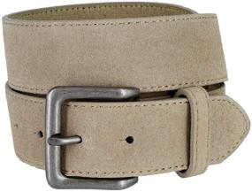 img 4 attached to Square Buckle Casual Suede Leather Men's Accessories in Belts