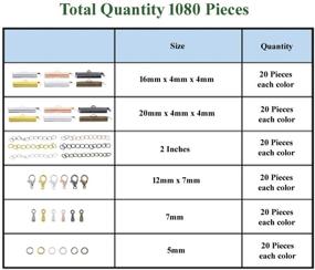 img 3 attached to 🎨 Assorted Colors Slide Tube End Bar Finding Kit for Bead Looms, Ideal for Seed Bead Jewelry Making and Beading; offered by Mandala Crafts