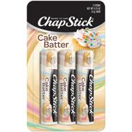 🍰 chapstick cake batter lip balm tubes - limited edition flavored lip moisturizer for lip care - 0.15 oz (pack of 3) logo